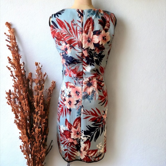 ENFOCUS Studio Blue Floral Sleeveless Dress Size 8 - Picture 3 of 9